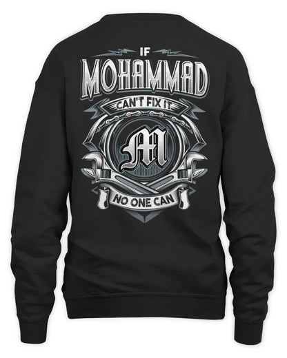 MOHAMMAD AP81-K4-626 - Personalized Ahmed Quote Apparel “If Ahmed Can't Fix It, No One Can” - Unisex Sweatshirt - Black