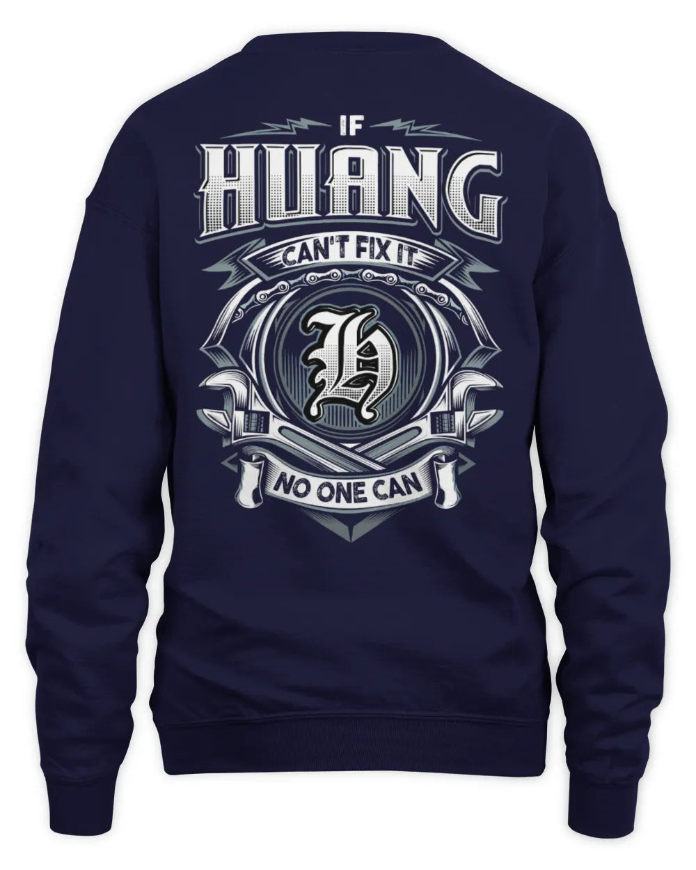 HUANG AP81-K4-626 - Personalized Ahmed Quote Apparel “If Ahmed Can't Fix It, No One Can” - Unisex Sweatshirt - Navy