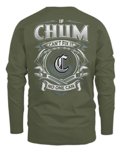 CHUM AP81-K4-626 - Personalized Ahmed Quote Apparel “If Ahmed Can't Fix It, No One Can” - Men's Long Sleeved T-Shirt - Military Green