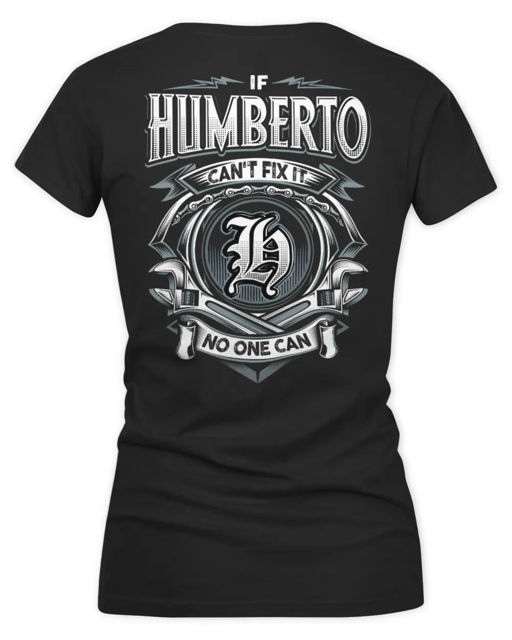 HUMBERTO AP81-K4-626 - Personalized Ahmed Quote Apparel “If Ahmed Can't Fix It, No One Can” - Women's V-Neck T-Shirt - Black