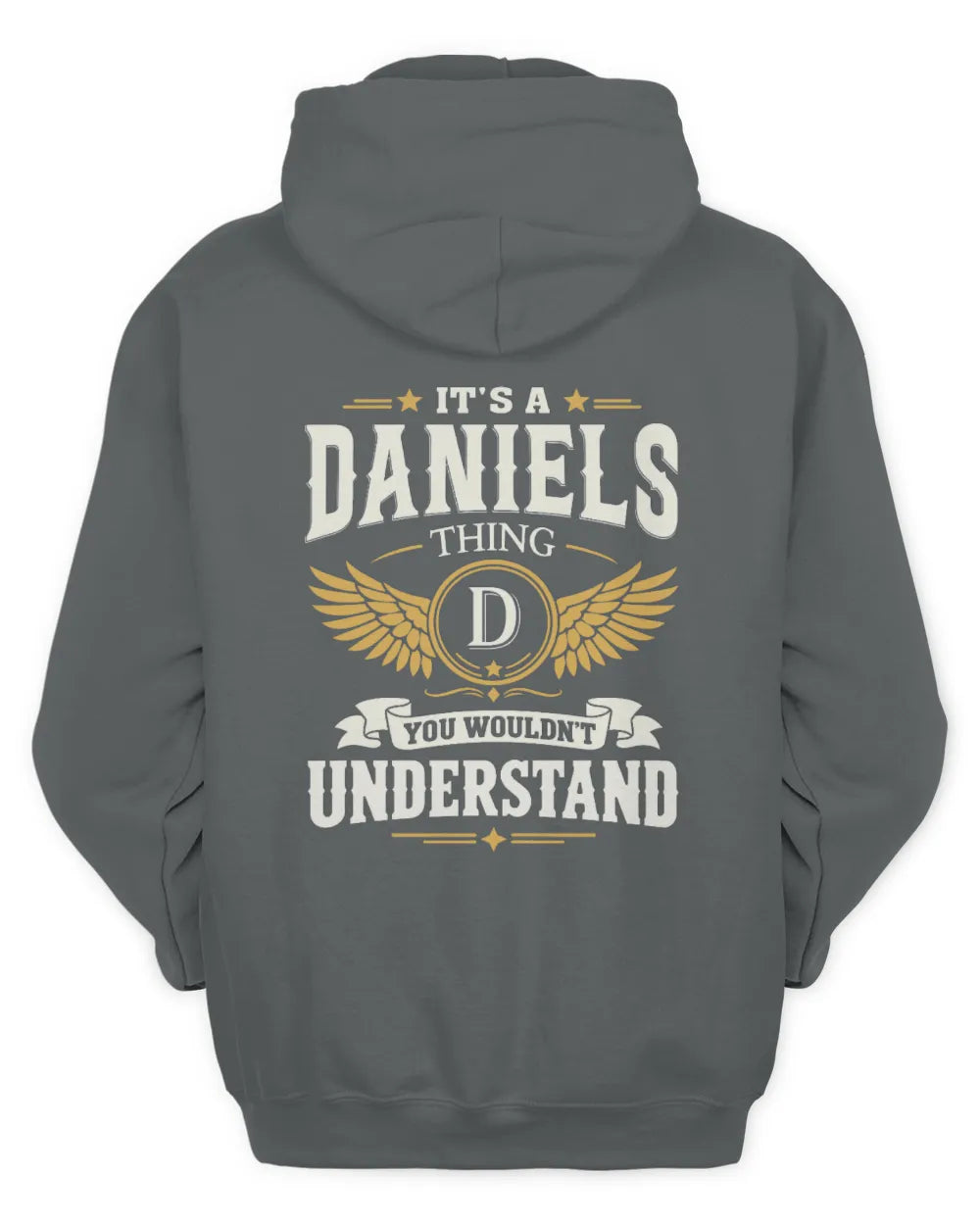 DANIELS KT06-M008 It’s a [NAME] Thing – You Wouldn’t Understand | Personalized Vintage T-Shirt - Unisex Hoodie - Charcoal