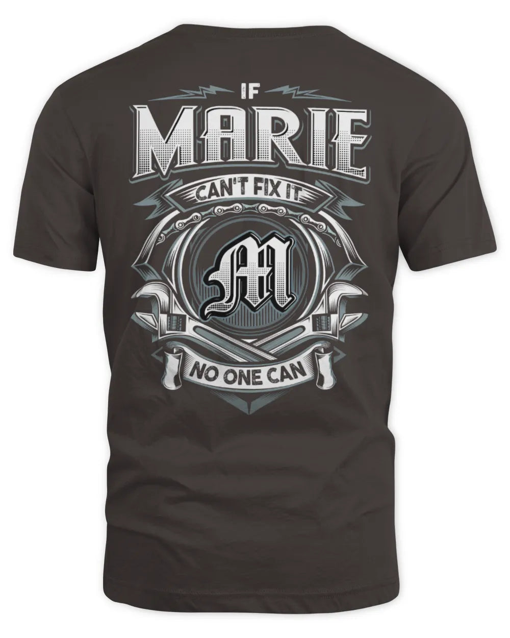 MARIE AP81-K4-626 - Personalized Ahmed Quote Apparel “If Ahmed Can't Fix It, No One Can” - Unisex Standard T-Shirt - Dark Chocolate