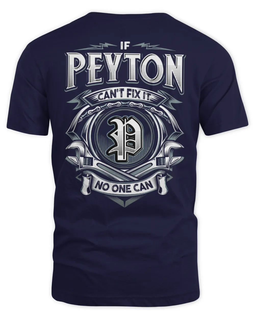 PEYTON AP81-K4-626 - Personalized Ahmed Quote Apparel “If Ahmed Can't Fix It, No One Can” - Unisex Standard T-Shirt - Navy