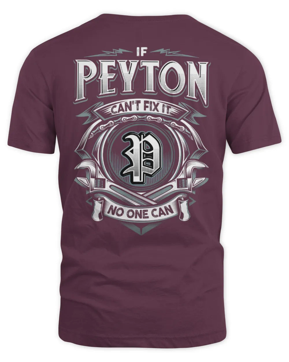 PEYTON AP81-K4-626 - Personalized Ahmed Quote Apparel “If Ahmed Can't Fix It, No One Can” - Unisex Standard T-Shirt - Maroon
