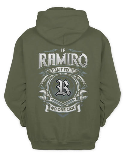 RAMIRO AP81-K4-626 - Personalized Ahmed Quote Apparel “If Ahmed Can't Fix It, No One Can” - Unisex Hoodie - Military Green