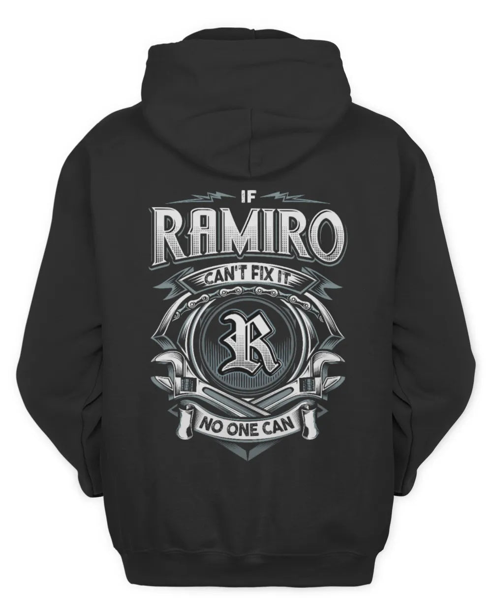 RAMIRO AP81-K4-626 - Personalized Ahmed Quote Apparel “If Ahmed Can't Fix It, No One Can” - Unisex Hoodie - Black