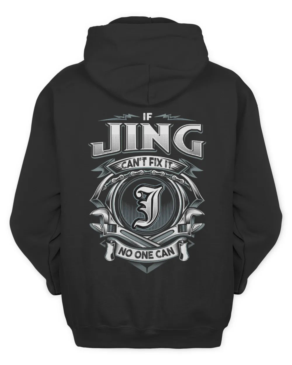 JING AP81-K4-626 - Personalized Ahmed Quote Apparel “If Ahmed Can't Fix It, No One Can” - Unisex Hoodie - Black