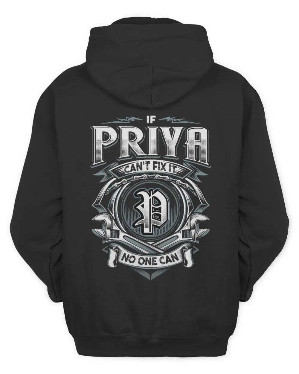 PRIYA AP81-K4-626 - Personalized Ahmed Quote Apparel “If Ahmed Can't Fix It, No One Can” - Unisex Hoodie - Black