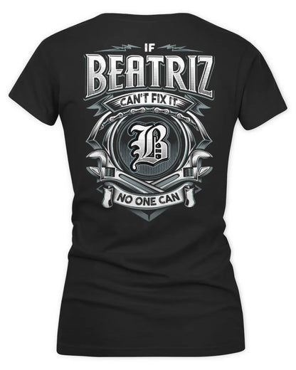 BEATRIZ AP81-K4-626 - Personalized Ahmed Quote Apparel “If Ahmed Can't Fix It, No One Can” - Women's V-Neck T-Shirt - Black