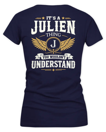 JULIEN KT06-M008 It’s a [NAME] Thing – You Wouldn’t Understand | Personalized Vintage T-Shirt - Women's V-Neck T-Shirt - Navy