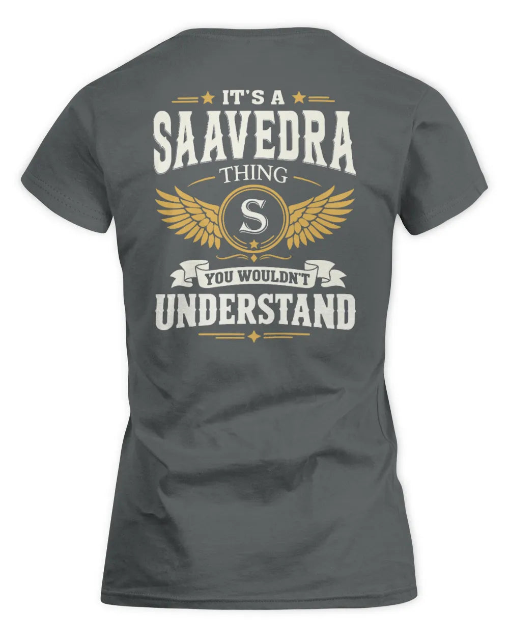 SAAVEDRA KT06-M008 It’s a [NAME] Thing – You Wouldn’t Understand | Personalized Vintage T-Shirt - Women's Standard T-Shirt - Charcoal