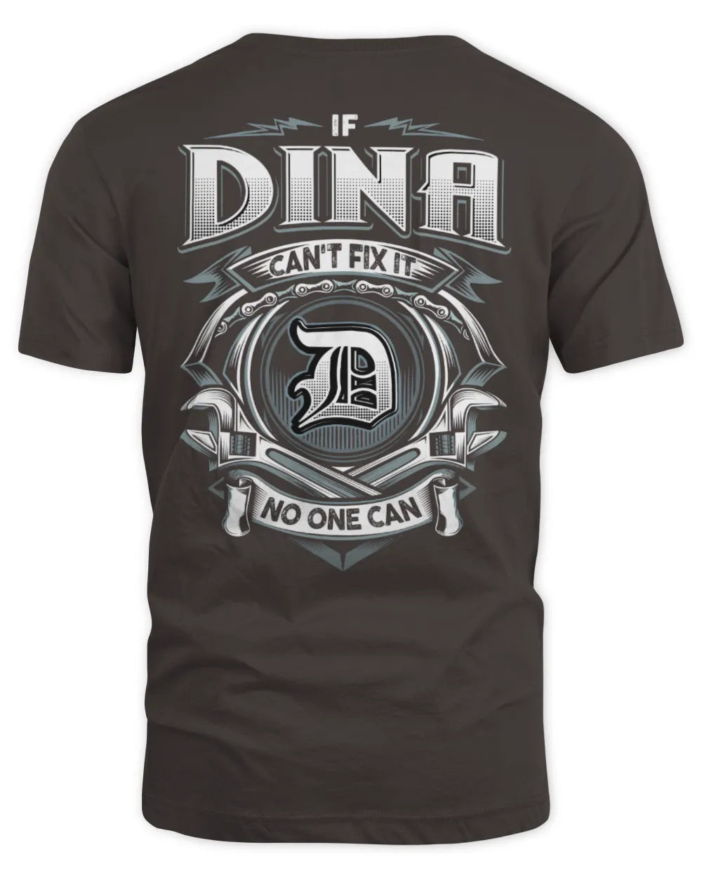DINA AP81-K4-626 - Personalized Ahmed Quote Apparel “If Ahmed Can't Fix It, No One Can” - Unisex Standard T-Shirt - Dark Chocolate