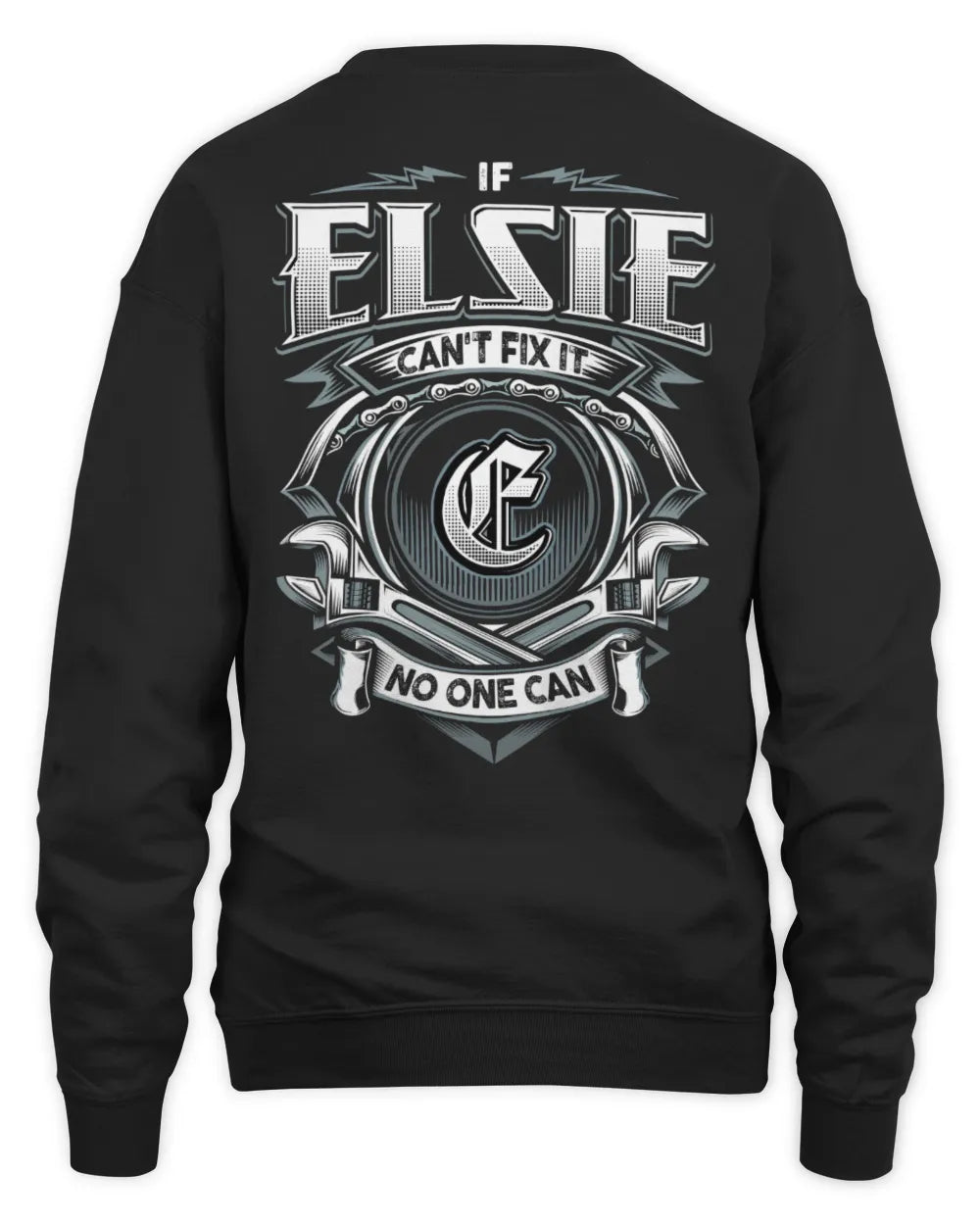 ELSIE AP81-K4-626 - Personalized Ahmed Quote Apparel “If Ahmed Can't Fix It, No One Can” - Unisex Sweatshirt - Black
