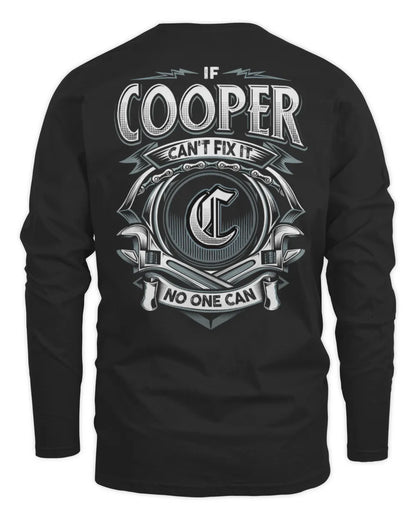 COOPER AP81-K4-626 - Personalized Ahmed Quote Apparel “If Ahmed Can't Fix It, No One Can” - Men's Long Sleeved T-Shirt - Black