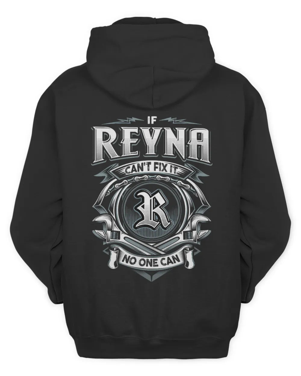 REYNA AP81-K4-626 - Personalized Ahmed Quote Apparel “If Ahmed Can't Fix It, No One Can” - Unisex Hoodie - Black