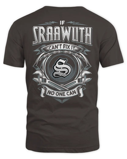 SRAAWUTH AP81-K4-626 - Personalized Ahmed Quote Apparel “If Ahmed Can't Fix It, No One Can” - Unisex Standard T-Shirt - Dark Chocolate