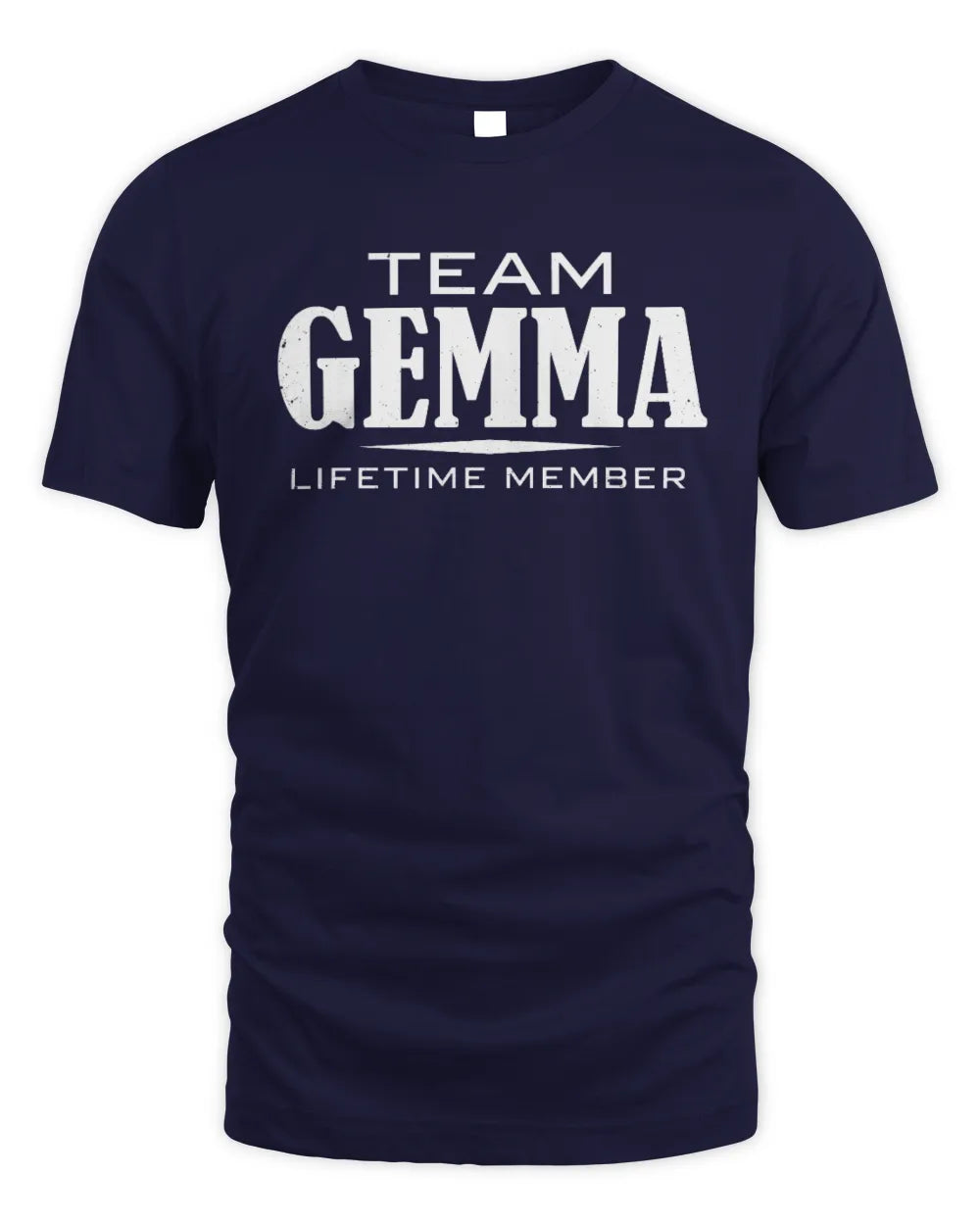 GEMMA BL62-K4-128 - Personalized “Team NAME Lifetime Member” - Unisex Standard T-Shirt - Navy