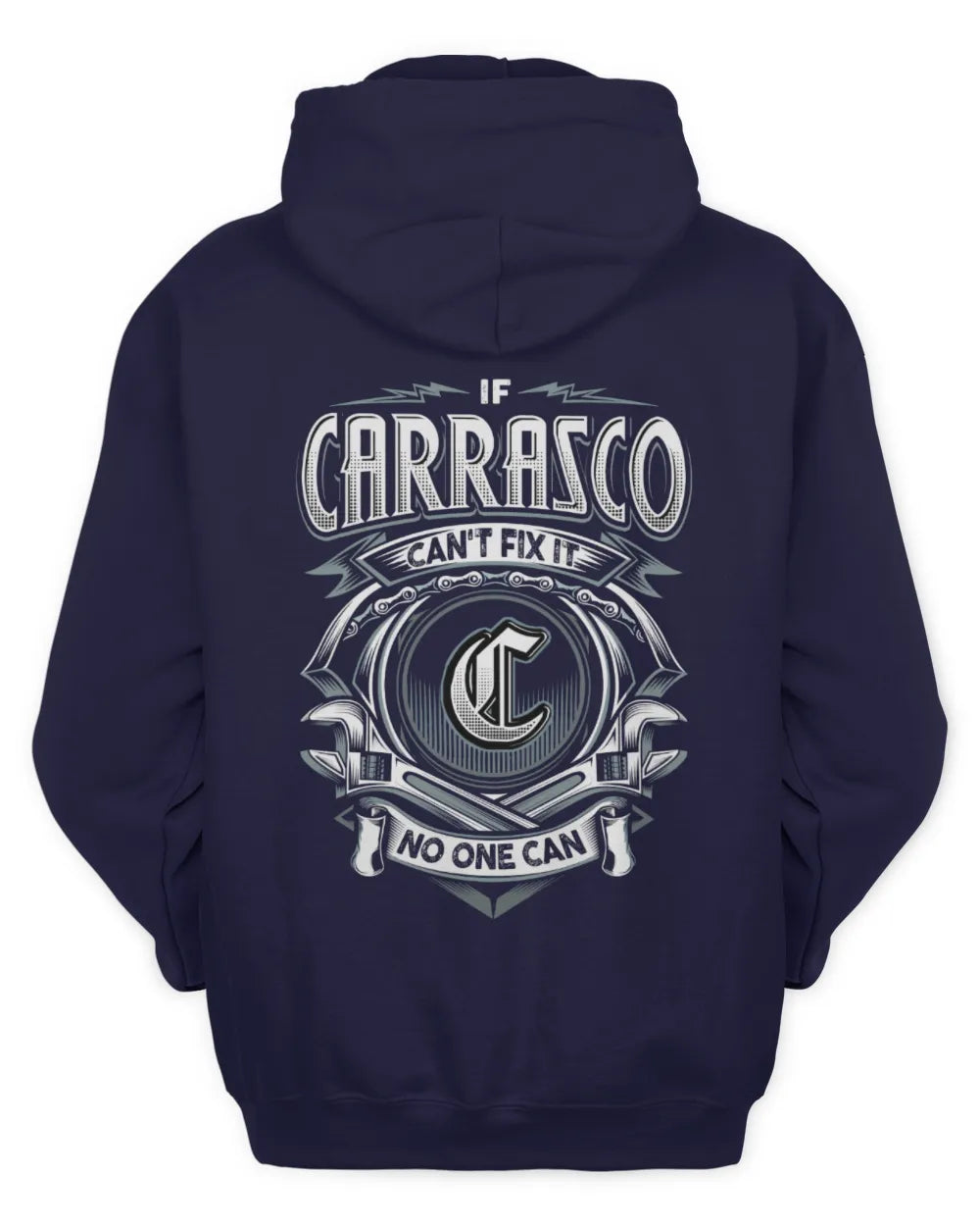 CARRASCO AP81-K4-626 - Personalized Ahmed Quote Apparel “If Ahmed Can't Fix It, No One Can” - Unisex Hoodie - Navy