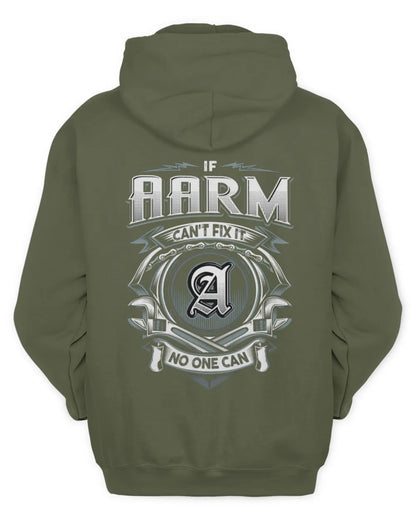 AARM AP81-K4-626 - Personalized Ahmed Quote Apparel “If Ahmed Can't Fix It, No One Can” - Unisex Hoodie - Military Green