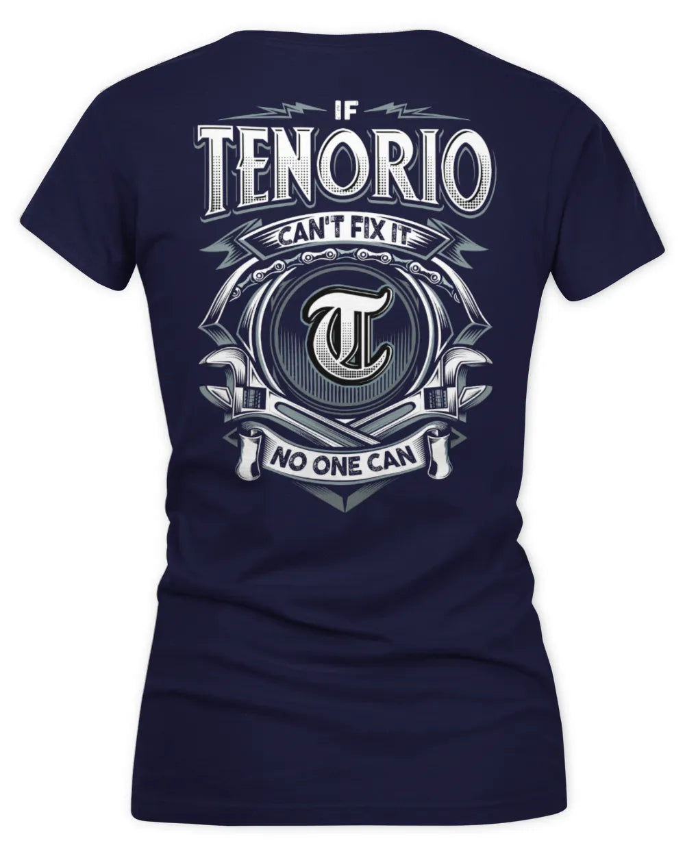 TENORIO AP81-K4-626 - Personalized Ahmed Quote Apparel “If Ahmed Can't Fix It, No One Can” - Women's V-Neck T-Shirt - Navy