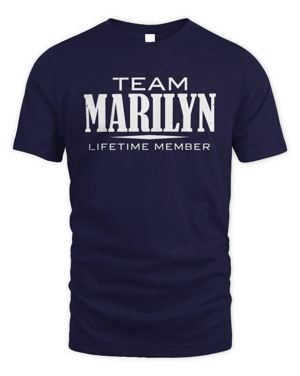 MARILYN BL62-K4-128 - Personalized “Team NAME Lifetime Member” - Unisex Standard T-Shirt - Navy