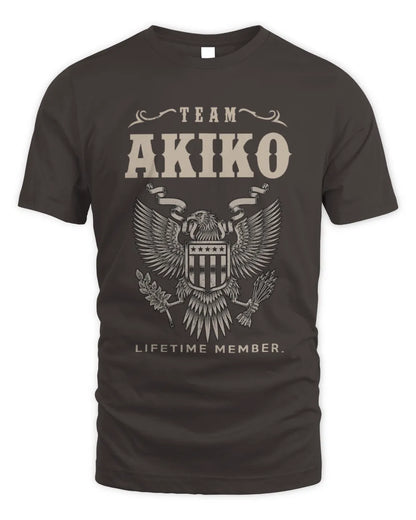 AKIKO TP06-K82 – Personalized Classic Style Apparel “Team NAME Lifetime Member” - Unisex Standard T-Shirt - Dark Chocolate