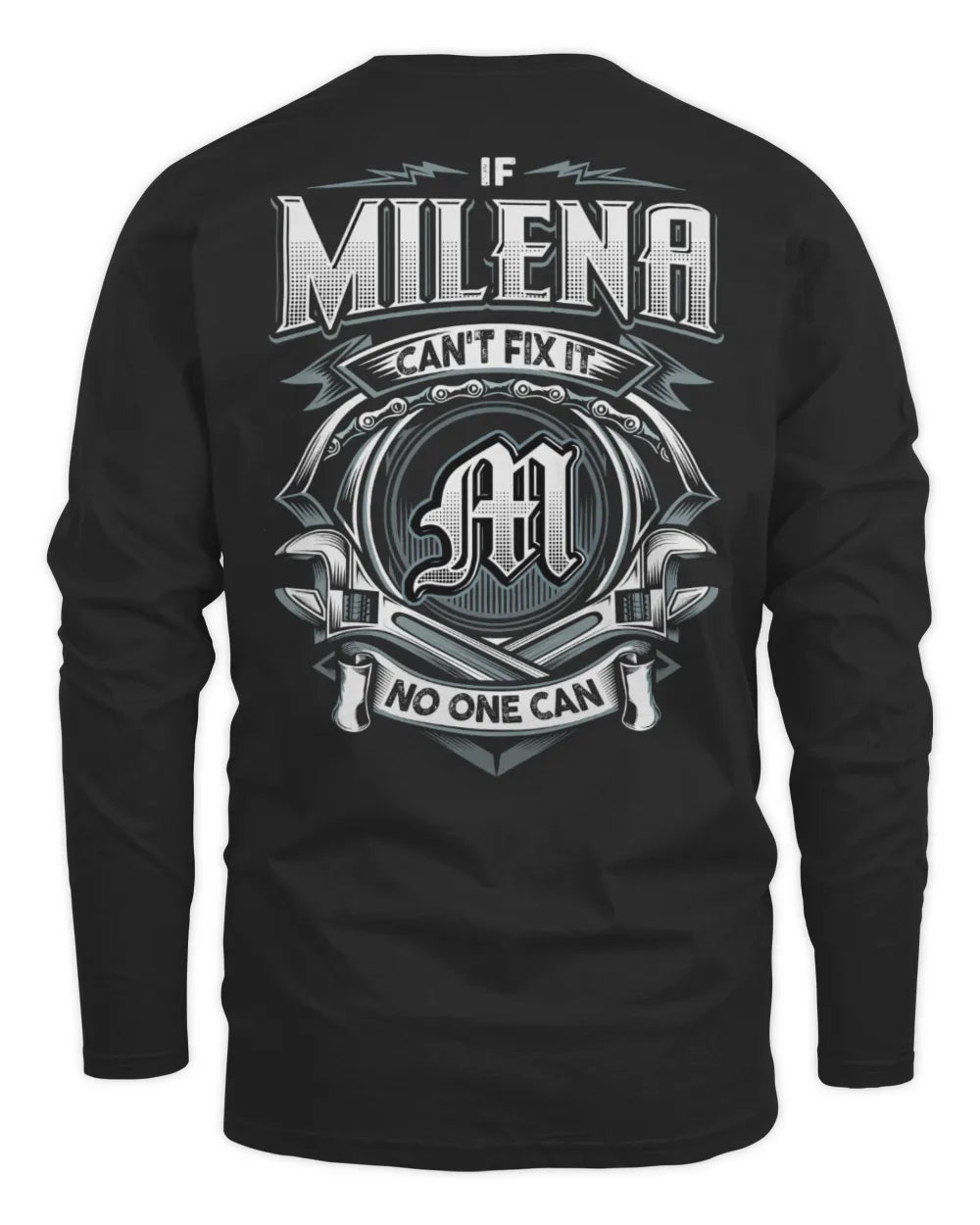 MILENA AP81-K4-626 - Personalized Ahmed Quote Apparel “If Ahmed Can't Fix It, No One Can” - Men's Long Sleeved T-Shirt - Black