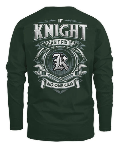KNIGHT AP81-K4-626 - Personalized Ahmed Quote Apparel “If Ahmed Can't Fix It, No One Can” - Men's Long Sleeved T-Shirt - Forest Green