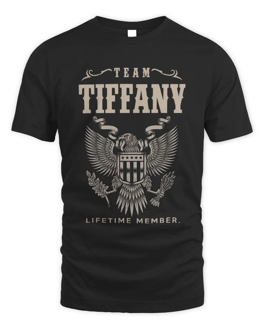 TIFFANY TP06-K82 – Personalized Classic Style Apparel “Team NAME Lifetime Member” - Unisex Standard T-Shirt - Black