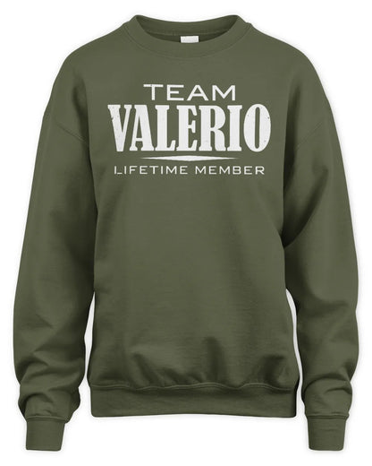 VALERIO BL62-K4-128 - Personalized “Team NAME Lifetime Member” - Unisex Sweatshirt - Military Green