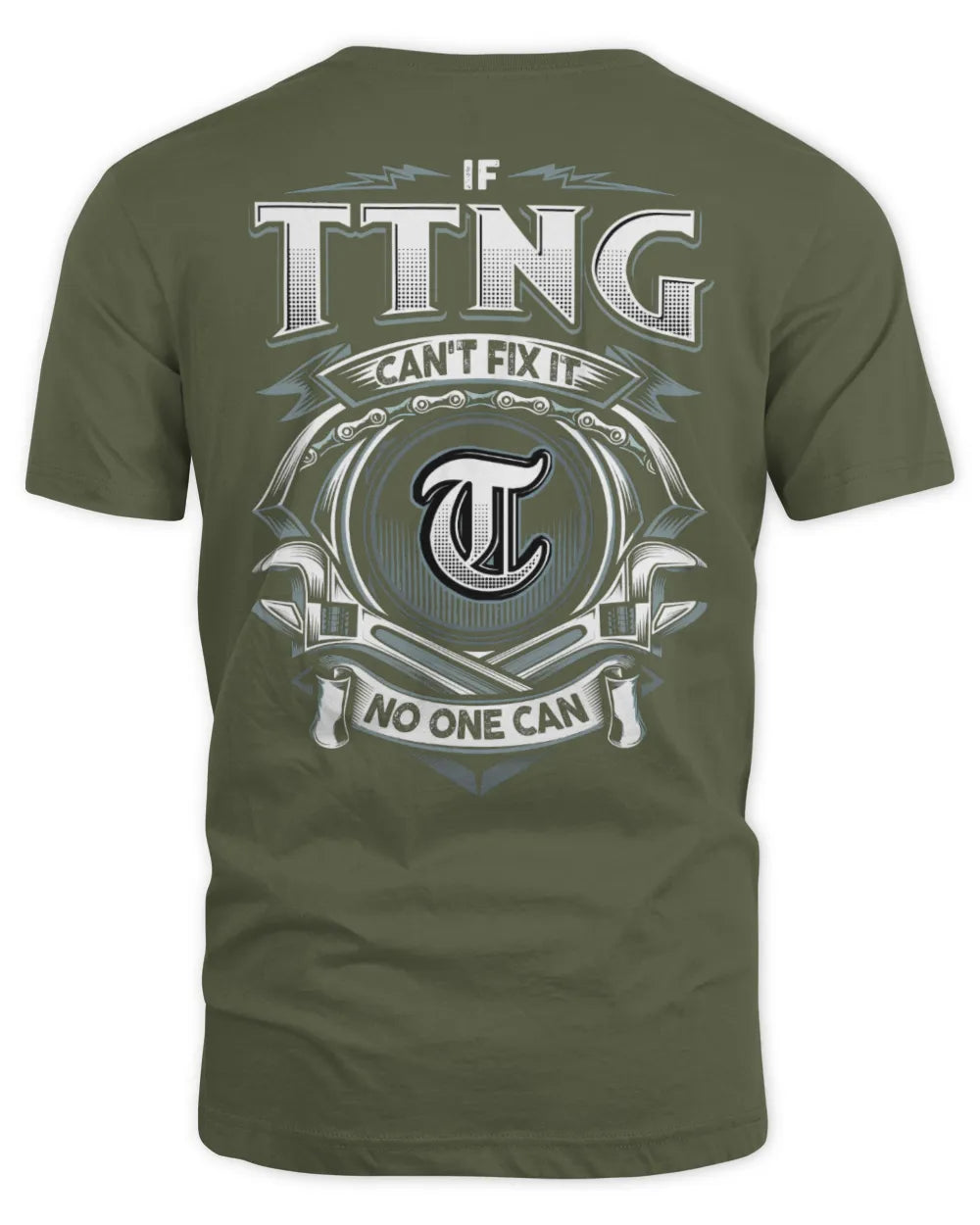 TTNG AP81-K4-626 - Personalized Ahmed Quote Apparel “If Ahmed Can't Fix It, No One Can” - Unisex Standard T-Shirt - Military Green