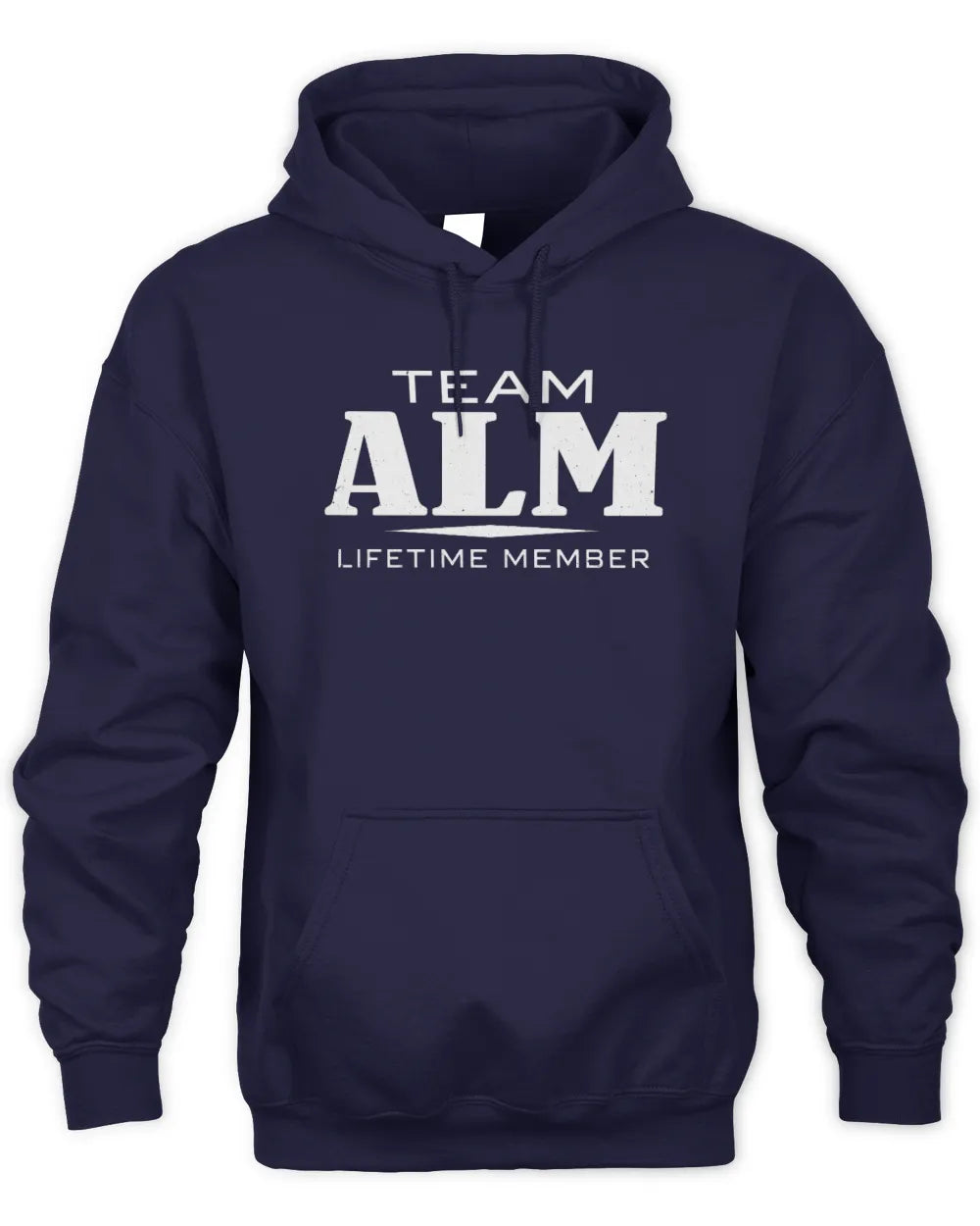 ALM BL62-K4-128 - Personalized “Team NAME Lifetime Member” - Unisex Hoodie - Navy
