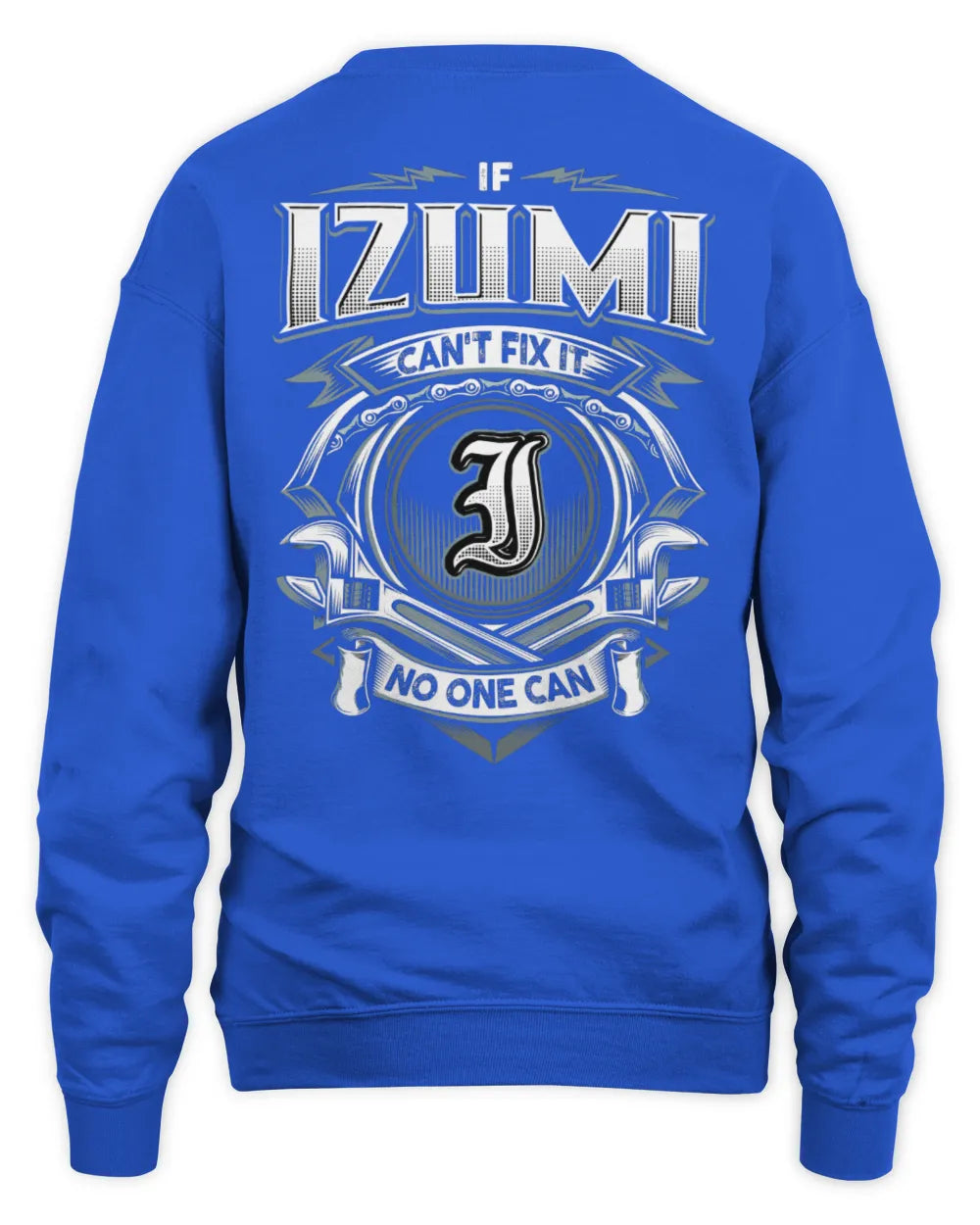 IZUMI AP81-K4-626 - Personalized Ahmed Quote Apparel “If Ahmed Can't Fix It, No One Can” - Unisex Sweatshirt - Royal