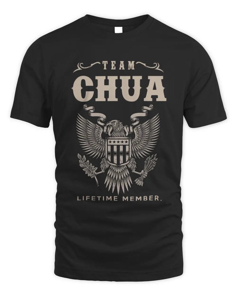 CHUA TP06-K82 – Personalized Classic Style Apparel “Team NAME Lifetime Member” - Unisex Standard T-Shirt - Black