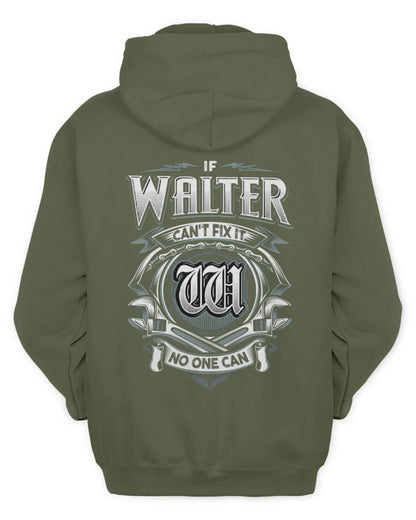 WALTER AP81-K4-626 - Personalized Ahmed Quote Apparel “If Ahmed Can't Fix It, No One Can” - Unisex Hoodie - Military Green