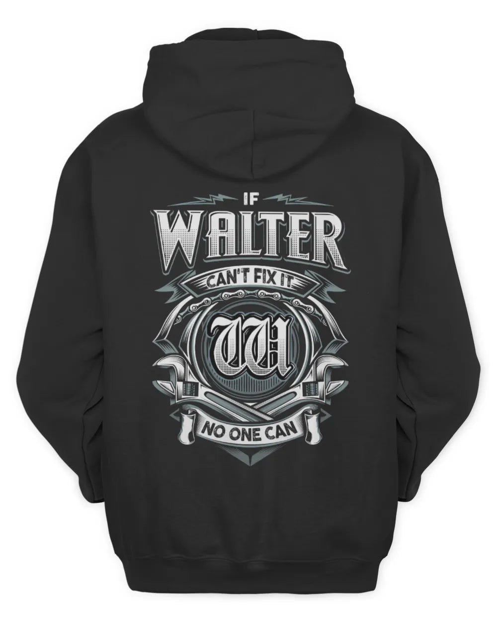 WALTER AP81-K4-626 - Personalized Ahmed Quote Apparel “If Ahmed Can't Fix It, No One Can” - Unisex Hoodie - Black