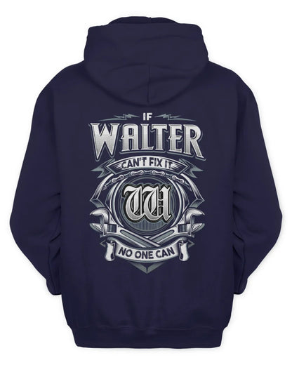 WALTER AP81-K4-626 - Personalized Ahmed Quote Apparel “If Ahmed Can't Fix It, No One Can” - Unisex Hoodie - Navy