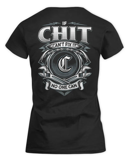 CHIT AP81-K4-626 - Personalized Ahmed Quote Apparel “If Ahmed Can't Fix It, No One Can” - Women's Standard T-Shirt - Black