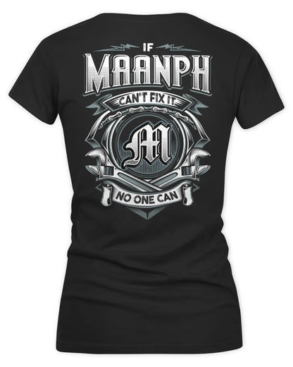 MAANPH AP81-K4-626 - Personalized Ahmed Quote Apparel “If Ahmed Can't Fix It, No One Can” - Women's V-Neck T-Shirt - Black