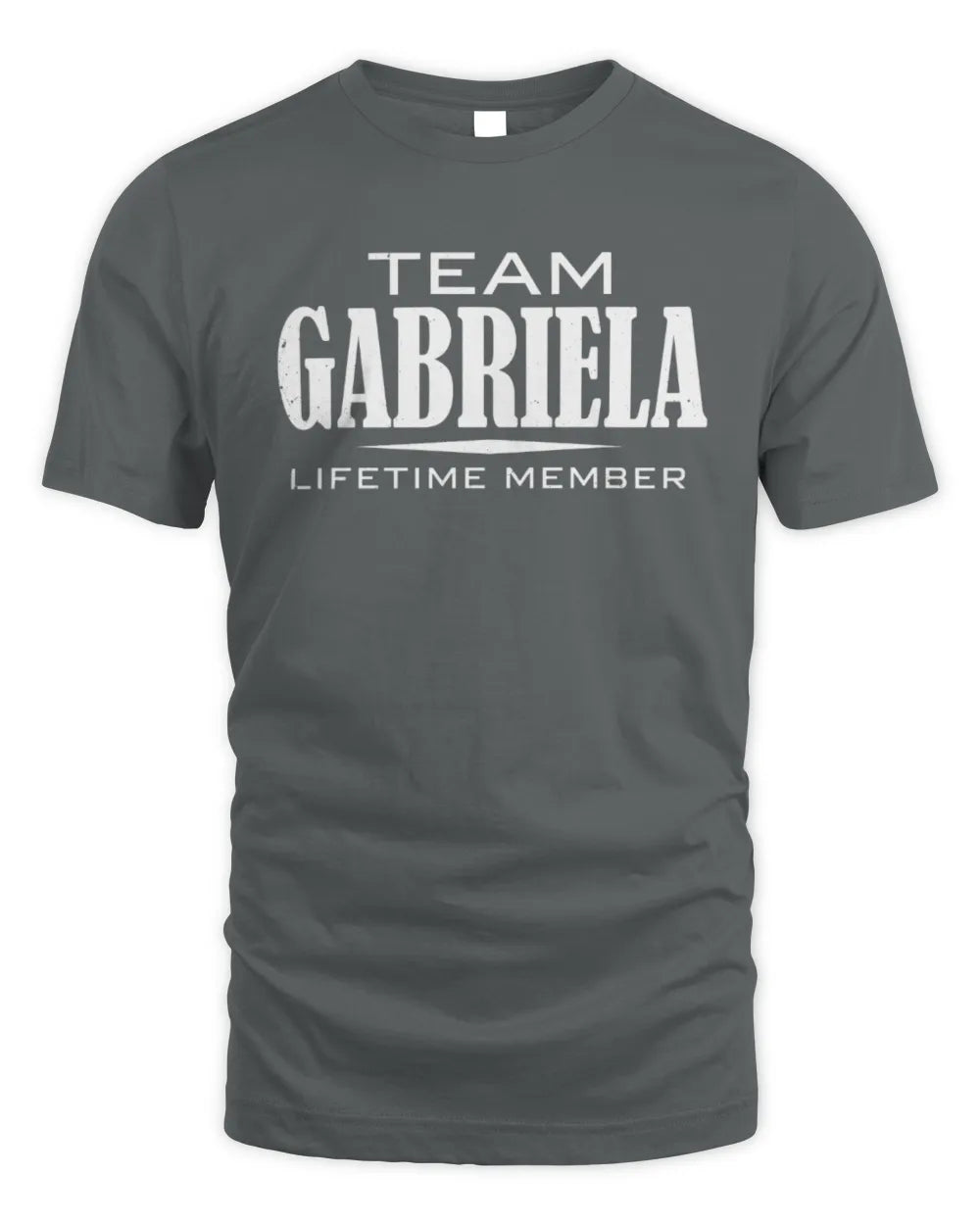 GABRIELA BL62-K4-128 - Personalized “Team NAME Lifetime Member” - Unisex Standard T-Shirt - Charcoal
