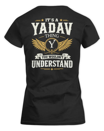 YADAV KT06-M008 It’s a [NAME] Thing – You Wouldn’t Understand | Personalized Vintage T-Shirt - Women's Standard T-Shirt - Black