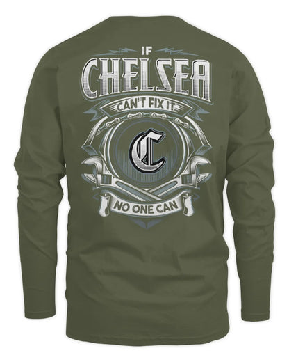 CHELSEA AP81-K4-626 - Personalized Ahmed Quote Apparel “If Ahmed Can't Fix It, No One Can” - Men's Long Sleeved T-Shirt - Military Green