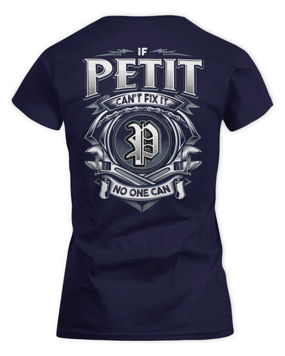 PETIT AP81-K4-626 - Personalized Ahmed Quote Apparel “If Ahmed Can't Fix It, No One Can” - Women's Standard T-Shirt - Navy