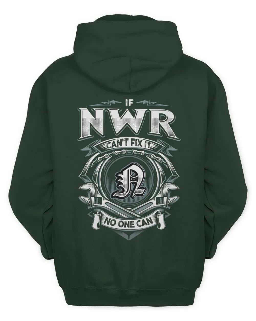 NWR AP81-K4-626 - Personalized Ahmed Quote Apparel “If Ahmed Can't Fix It, No One Can” - Unisex Hoodie - Forest Green