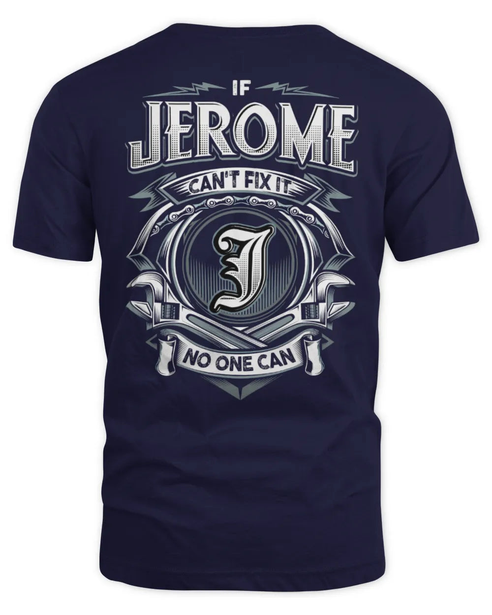 JEROME AP81-K4-626 - Personalized Ahmed Quote Apparel “If Ahmed Can't Fix It, No One Can” - Unisex Standard T-Shirt - Navy
