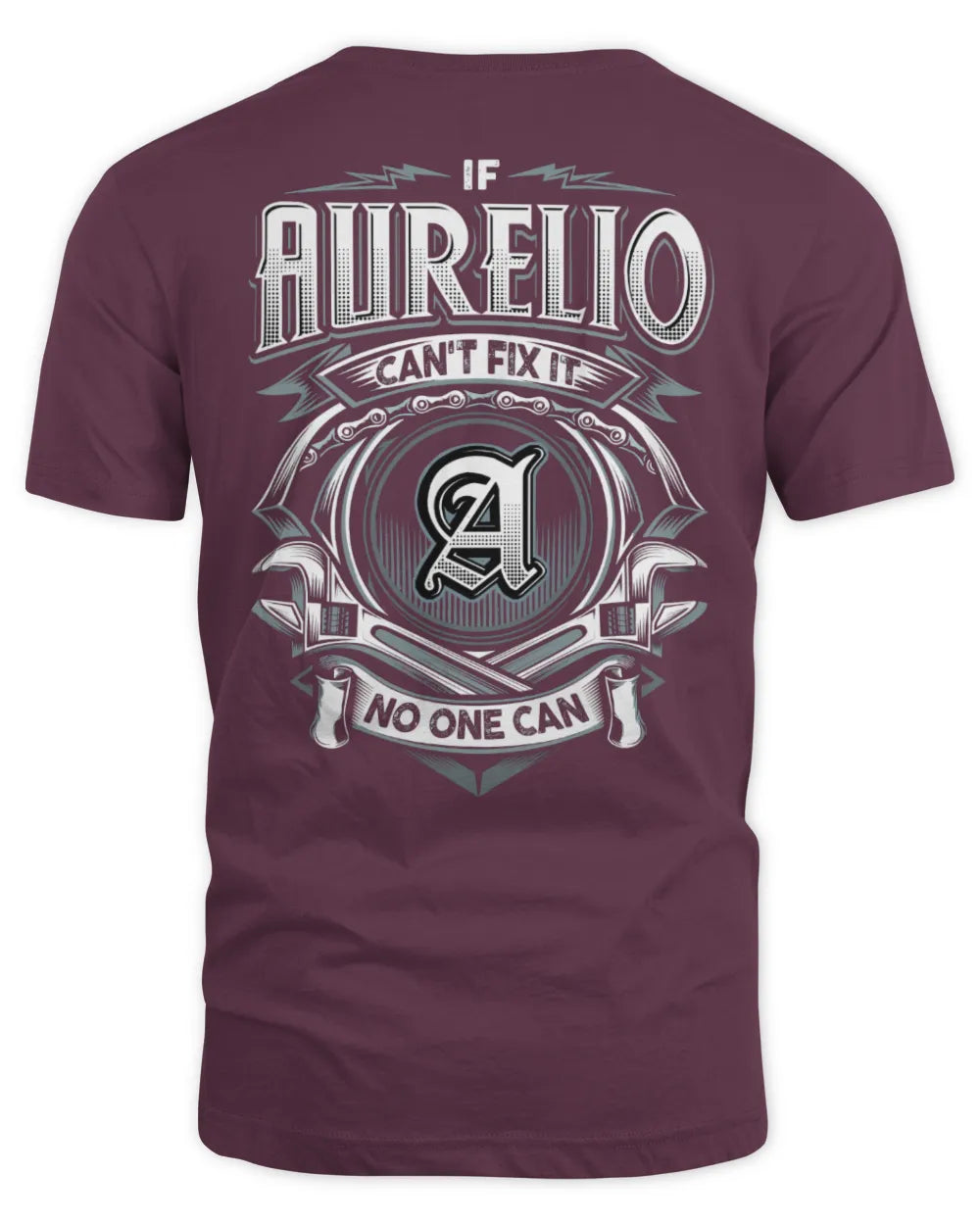 AURELIO AP81-K4-626 - Personalized Ahmed Quote Apparel “If Ahmed Can't Fix It, No One Can” - Unisex Standard T-Shirt - Maroon