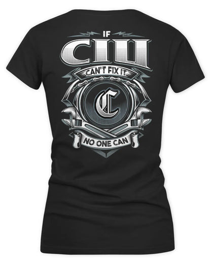 CIU AP81-K4-626 - Personalized Ahmed Quote Apparel “If Ahmed Can't Fix It, No One Can” - Women's V-Neck T-Shirt - Black