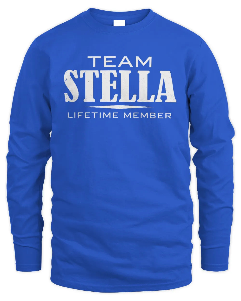 STELLA BL62-K4-128 - Personalized “Team NAME Lifetime Member” - Men's Long Sleeved T-Shirt - Royal