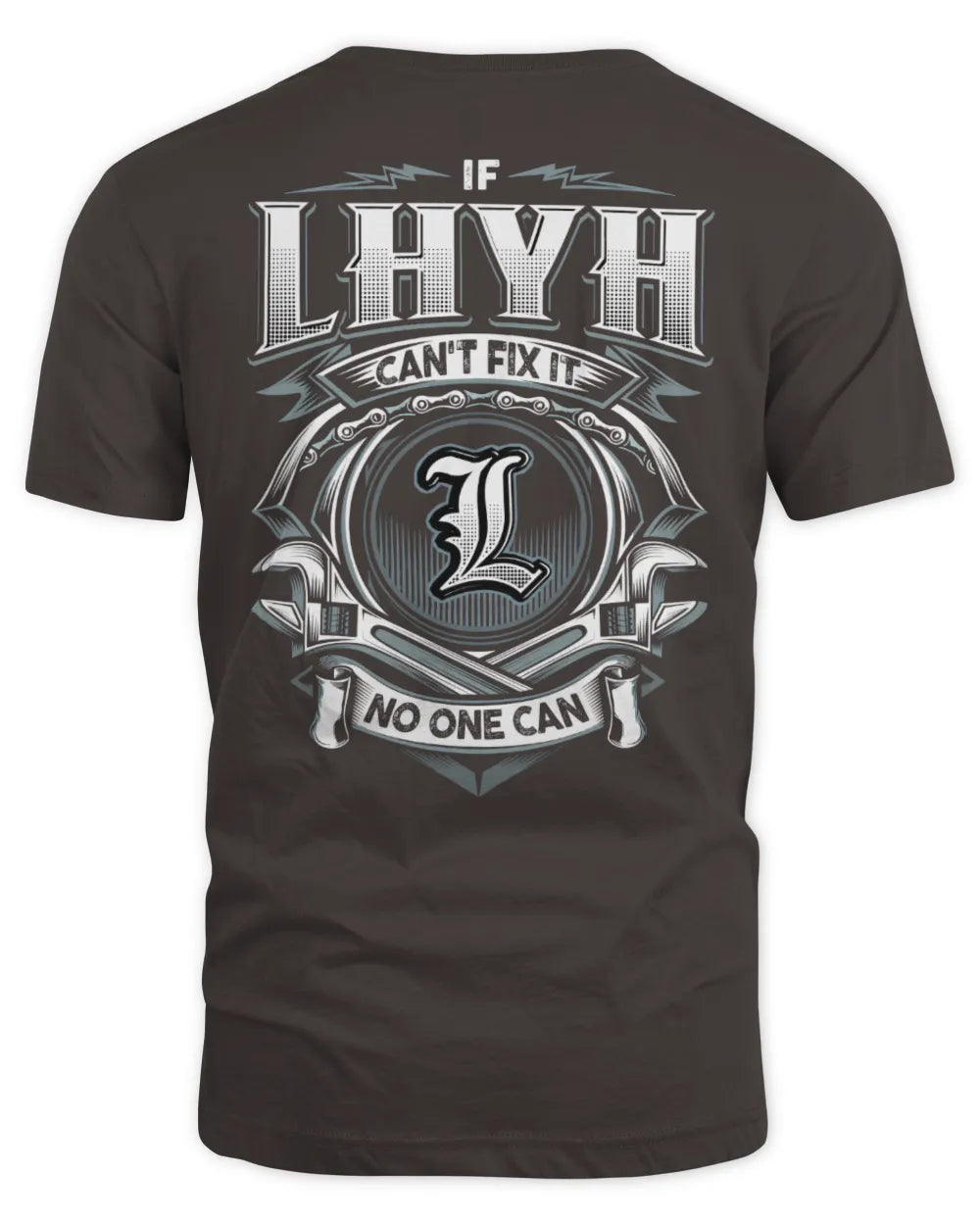 LHYH AP81-K4-626 - Personalized Ahmed Quote Apparel “If Ahmed Can't Fix It, No One Can” - Unisex Standard T-Shirt - Dark Chocolate