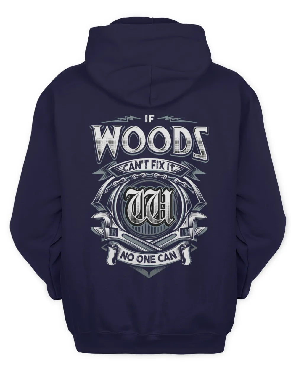 WOODS AP81-K4-626 - Personalized Ahmed Quote Apparel “If Ahmed Can't Fix It, No One Can” - Unisex Hoodie - Navy